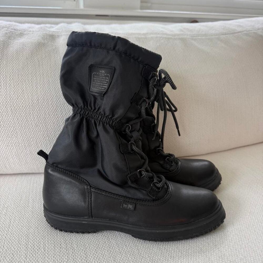 Coach black winter boots